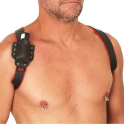 The Red Support Pour Aroma En Cuir Sur Harnais -FÉMINITÉS boutique support pour aroma en cuir sur harnais 3