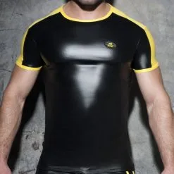AD Fetish T-shirt RUB MESH Jaune