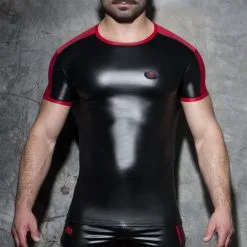 AD Fetish T-shirt RUB MESH Rouge -FÉMINITÉS boutique t shirt rub mesh rouge 2