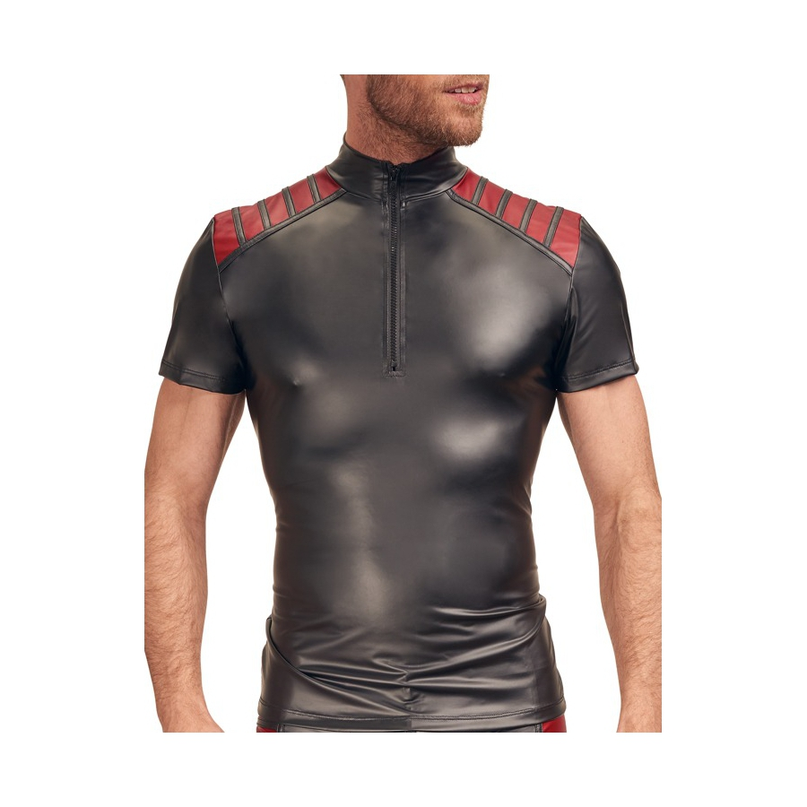 NEK T-shirt VEGA Noir-Rouge 1 NEK T-shirt VEGA Noir-Rouge