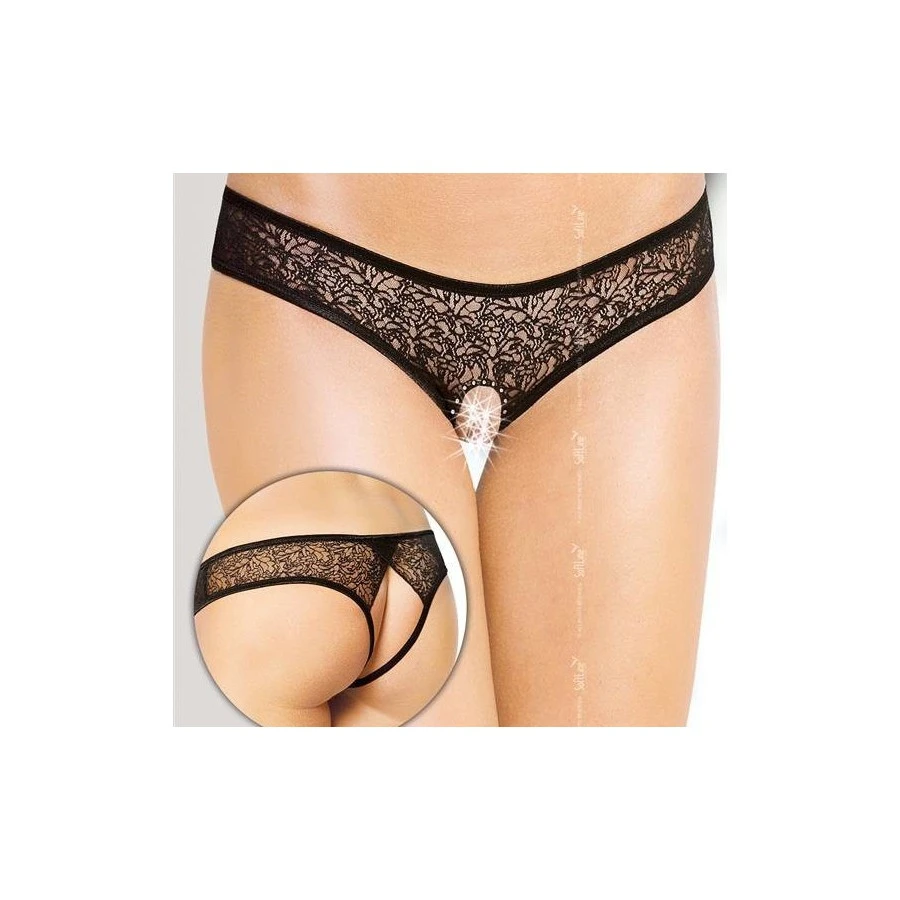 Softline Tanga Ouvert ROSITA - Noir 1 Softline Tanga Ouvert ROSITA - Noir