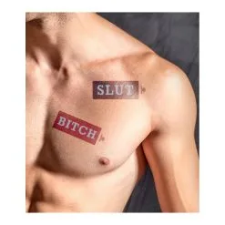 Mr B - Mister B Tatouage éphémère MrB SLUT / BITCH 15 X 5cm