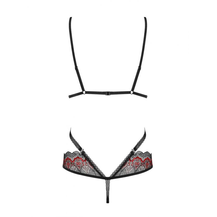 Obsessive Tenue Meggie Teddy - Noire Et Rouge 3 Obsessive Tenue Meggie Teddy - Noire Et Rouge – Image 3