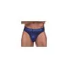 Male Power Thong DIAMOND MESH Bleu