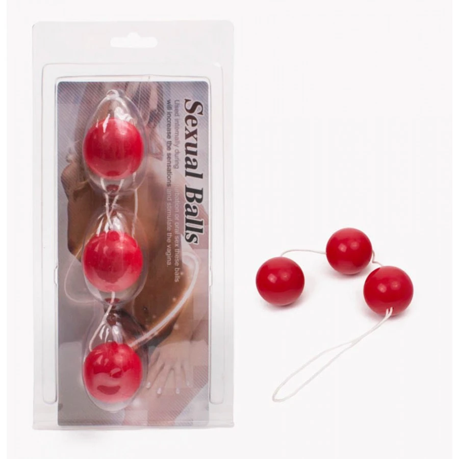 Baile Triple Boules De Geisha Rouge - 3.5 Cm 2 Baile Triple Boules De Geisha Rouge - 3.5 Cm – Image 2