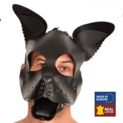 The Red Véritable Masque En Cuir PUPPY Noir