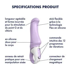 Satisfyer Vibro Charming Smile - 18.5 X 5 Cm -FÉMINITÉS boutique vibro charming smile 2