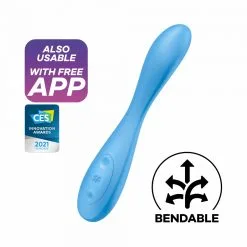 Vibro Connecté G-SPOT FLEX 4+ Satisfyer 20cm Bleu -FÉMINITÉS boutique vibro connecte g spot flex 4 satisfyer 20cm bleu 7