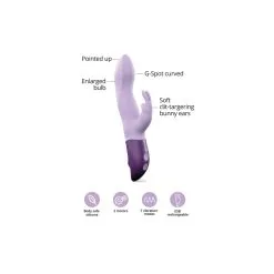 Love To Love Vibro HELLO RABBIT 24 X 4cm Mauve -FÉMINITÉS boutique vibro hello rabbit 24 x 4cm mauve 3