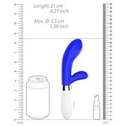 Luminous Vibro Rabbit ACHILLES 20cm Bleu -FÉMINITÉS boutique vibro rabbit achilles 20cm bleu 5