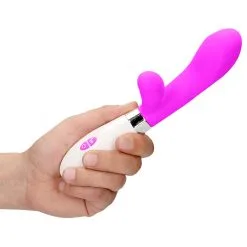 Luminous Vibro Rabbit ACHILLES 20cm Rose -FÉMINITÉS boutique vibro rabbit achilles 20cm rose 2