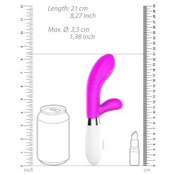 Luminous Vibro Rabbit ACHILLES 20cm Rose -FÉMINITÉS boutique vibro rabbit achilles 20cm rose 5