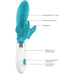 Luminous Vibro Rabbit ALEXIOS 21cm Bleu -FÉMINITÉS boutique vibro rabbit alexios 21cm bleu 5