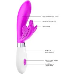 Luminous Vibro Rabbit ALEXIOS 21cm Rose -FÉMINITÉS boutique vibro rabbit alexios 21cm rose 5