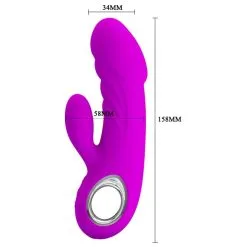 Vibro Rabbit ANSEL Pretty Love 16 X 3.4cm -FÉMINITÉS boutique vibro rabbit ansel pretty love 16 x 34cm 5