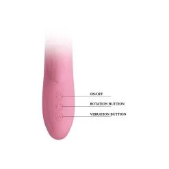 Vibro Rabbit CHRIS Pretty Love 20 X 3.5 Cm Rose -FÉMINITÉS boutique vibro rabbit chris pretty love 20 x 35 cm rose 6