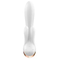 Vibro Rabbit Connecté DOUBLE FLEX Satisfyer 20cm Blanc -FÉMINITÉS boutique vibro rabbit connecte double flex satisfyer 20cm blanc 6