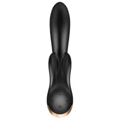 Vibro Rabbit Connecté DOUBLE FLEX Satisfyer 20cm Noir -FÉMINITÉS boutique vibro rabbit connecte double flex satisfyer 20cm noir 6