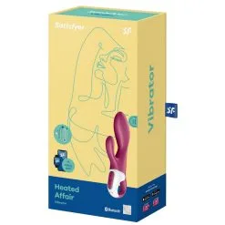 Vibro Rabbit Connecté HEATED AFFAIR Satisfyer 20cm Mauve -FÉMINITÉS boutique vibro rabbit connecte heated affair satisfyer 20cm mauve 2