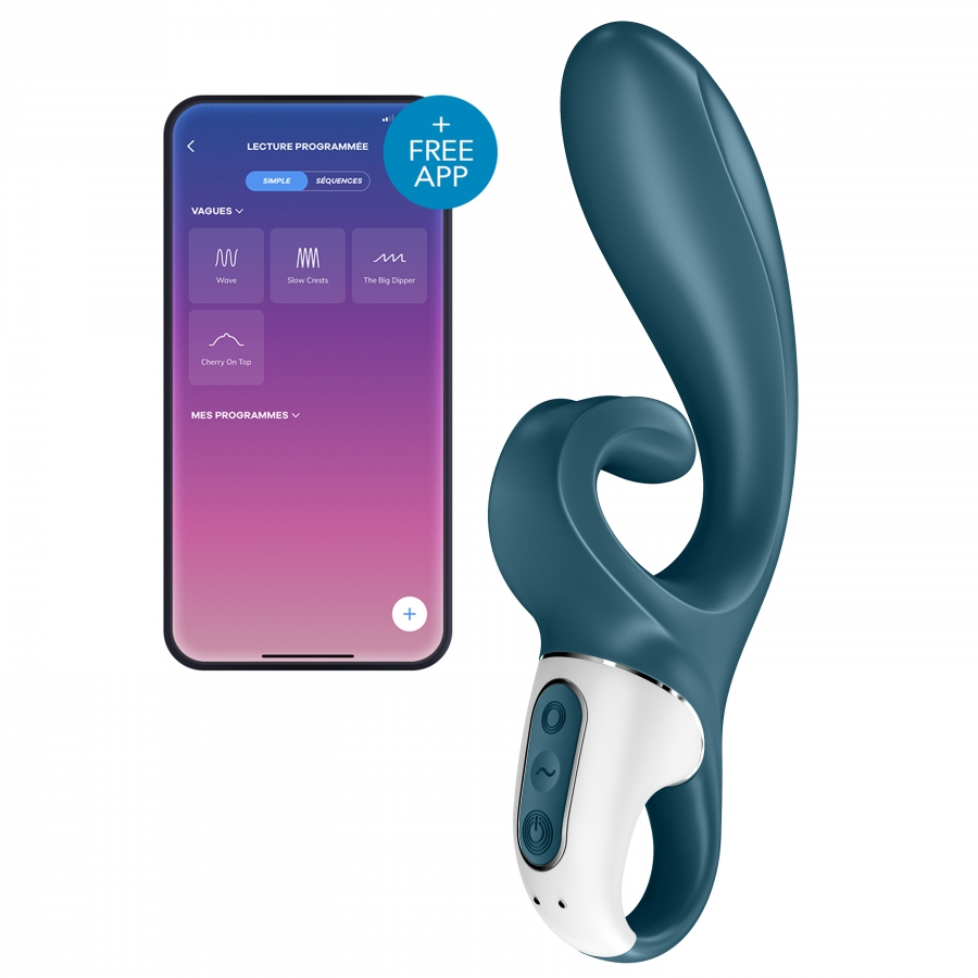 Vibro Rabbit Connecté HUG ME Satisfyer 20cm 1 Vibro Rabbit Connecté HUG ME Satisfyer 20cm
