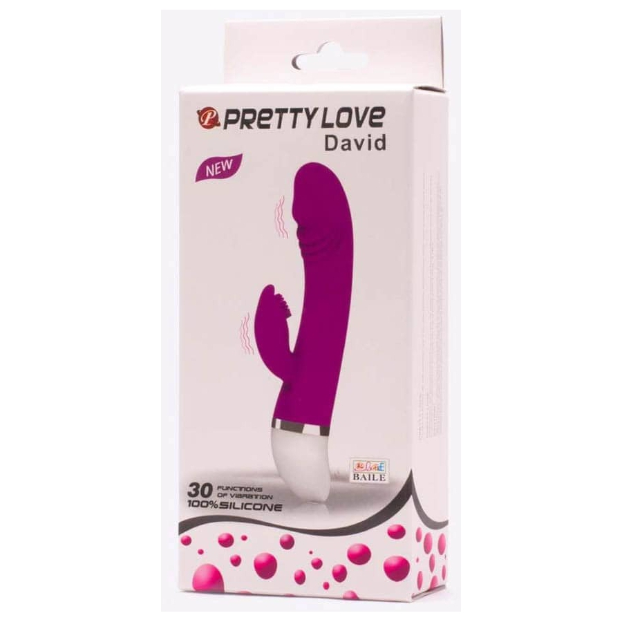Vibro Rabbit DAVID Pretty Love 20cm 2 Vibro Rabbit DAVID Pretty Love 20cm – Image 2