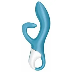 Vibro Rabbit EMBRACE ME Satisfyer 20cm Bleu -FÉMINITÉS boutique vibro rabbit embrace me satisfyer 20cm bleu 2