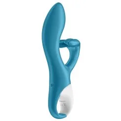 Vibro Rabbit EMBRACE ME Satisfyer 20cm Bleu -FÉMINITÉS boutique vibro rabbit embrace me satisfyer 20cm bleu 4