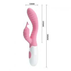 Vibro Rabbit PETE Pretty Love 10 X 3 Cm -FÉMINITÉS boutique vibro rabbit pete pretty love 10 x 3 cm 2