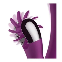Action Vibro Rabbit VIBRATING DOUBLE 10 X 3.5cm Violet -FÉMINITÉS boutique vibro rabbit vibrating double 10 x 35cm violet 3