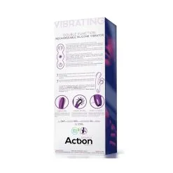 Action Vibro Rabbit VIBRATING DOUBLE 10 X 3.5cm Violet -FÉMINITÉS boutique vibro rabbit vibrating double 10 x 35cm violet 5