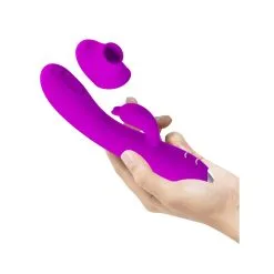 Vibromasseur à Succion REGINA Pretty Love 12 X 3.5cm Violet -FÉMINITÉS boutique vibromasseur a succion regina pretty love 12 x 35cm violet 2