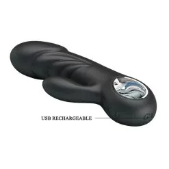 Vibromasseur ANSEL Pretty Love 16cm Noir -FÉMINITÉS boutique vibromasseur ansel pretty love 16cm noir 3