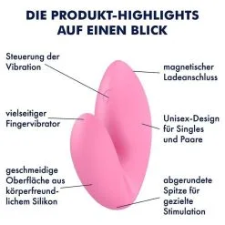 Vibromasseur LOVE RIOT Satisfyer 6cm Rose -FÉMINITÉS boutique vibromasseur love riot satisfyer 6cm rose 3