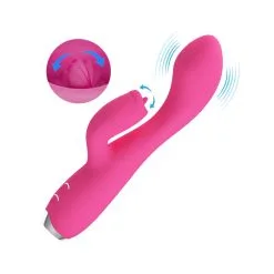 Vibromasseur Rabbit Licking DOREEN Pretty Love 12 X 3.8 Cm Rose