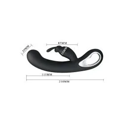 Pretty Love Vibromasseur Rabbit Webb Noir -FÉMINITÉS boutique vibromasseur rabbit webb noir 3