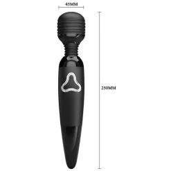 Wand BODY PULSE Pretty Love 25cm - Tête 40mm Noir 9 Wand BODY PULSE Pretty Love 25cm - Tête 40mm Noir -FÉMINITÉS boutique wand body pulse pretty love 25cm tete 40mm noir 4