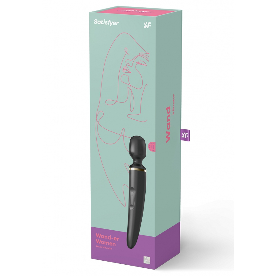Satisfyer WAND-ER Women Noir | Tête 78mm 2 Satisfyer WAND-ER Women Noir | Tête 78mm – Image 2