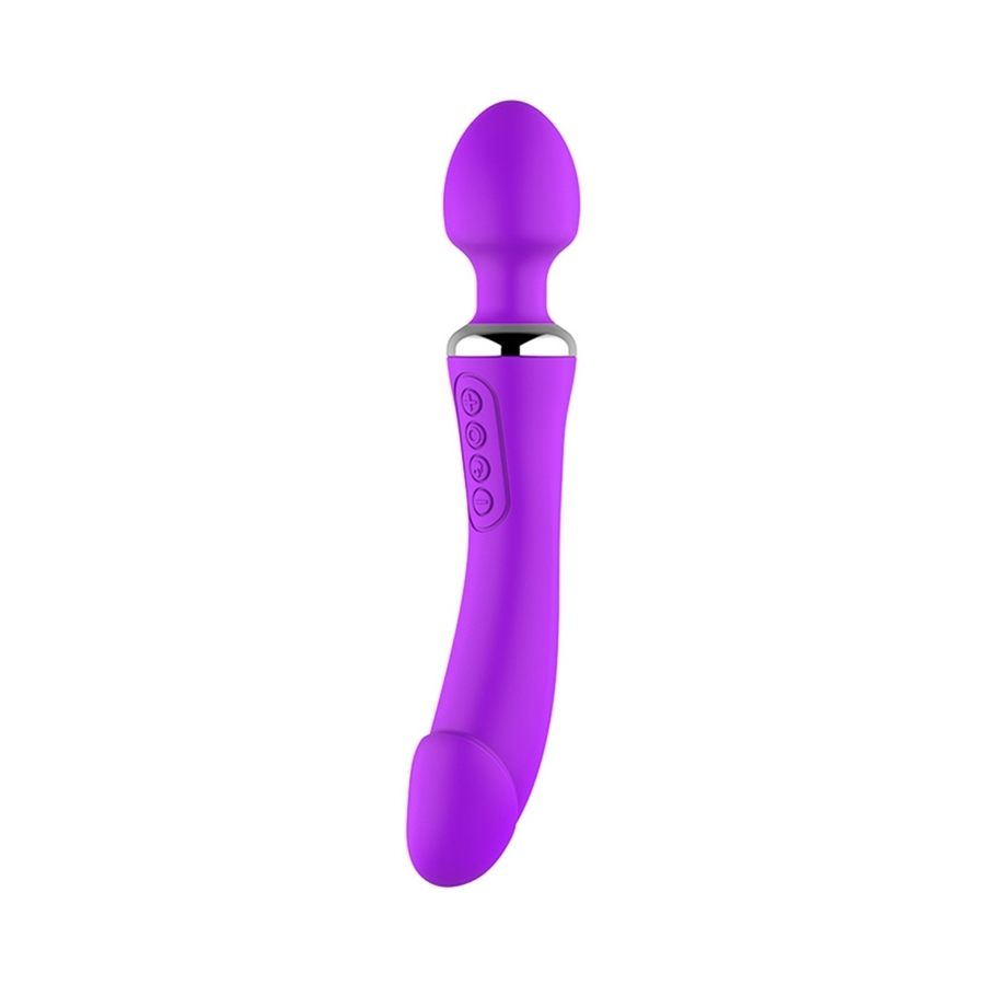 Generique Wand Et Vibro DOUBLE END 22cm Violet 1 Generique Wand Et Vibro DOUBLE END 22cm Violet