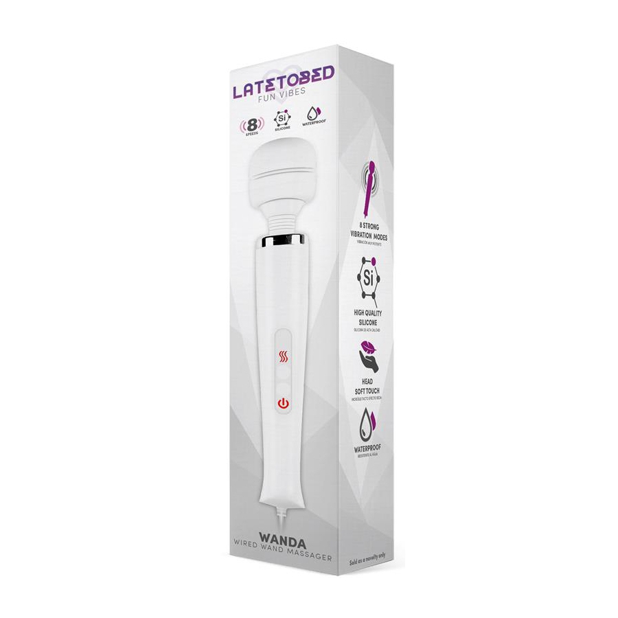 Latetobed Wand Puissant WANDA 8 Vibrations Blanc 2 Latetobed Wand Puissant WANDA 8 Vibrations Blanc – Image 2