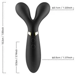 FUKR Wand Y-DUO 20cm Noir -FÉMINITÉS boutique wand y duo 20cm noir 4